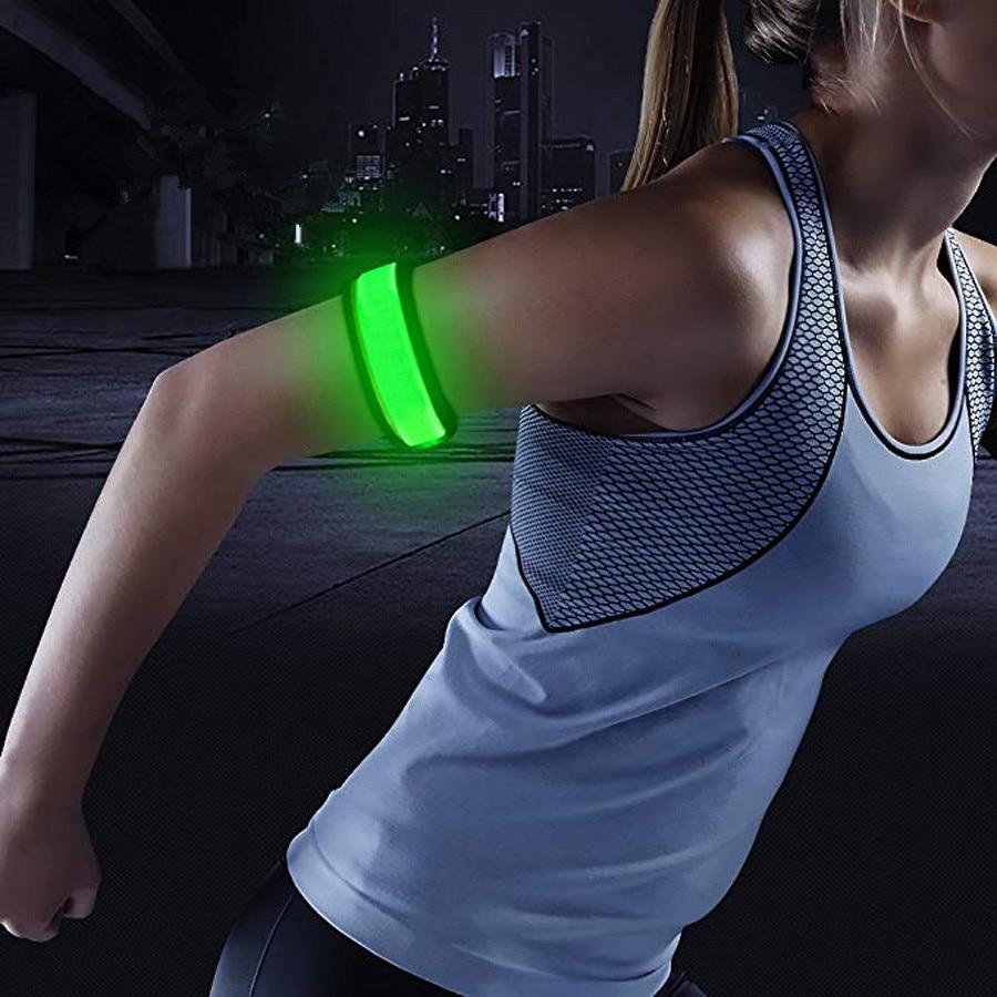 Oplichtende led-sportband voor hardlopen en fietsen