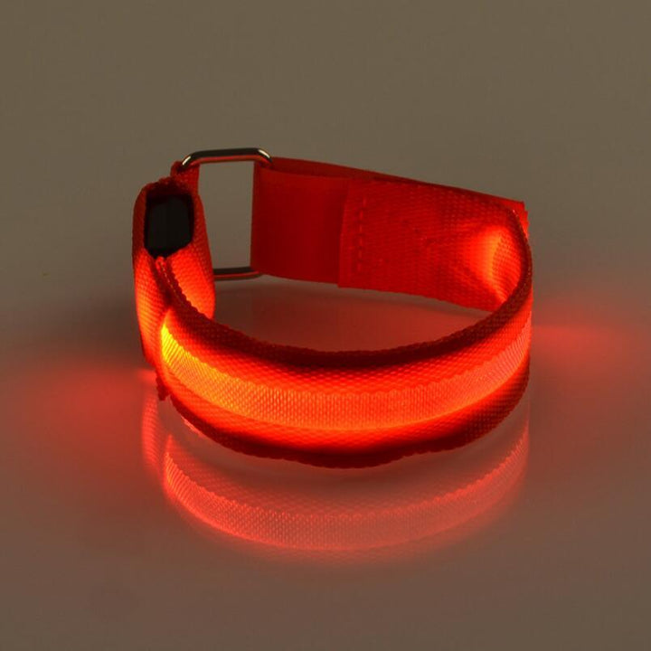 Oplichtende led-sportband voor hardlopen en fietsen