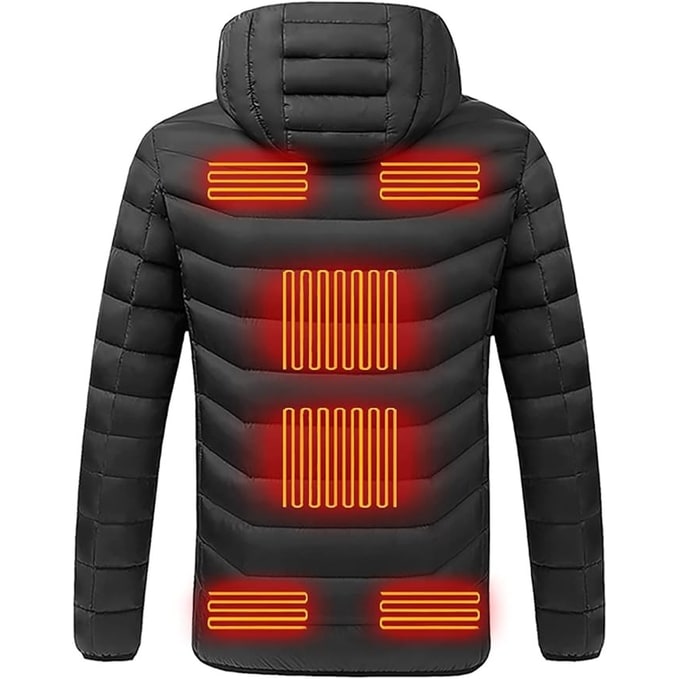 Hollevo™ Verwarmde pufferjas met capuchon en 9 warmtezones