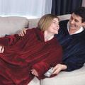 Hollevo™ Fleece deken-hoodie met grote capuchon en buidelzak