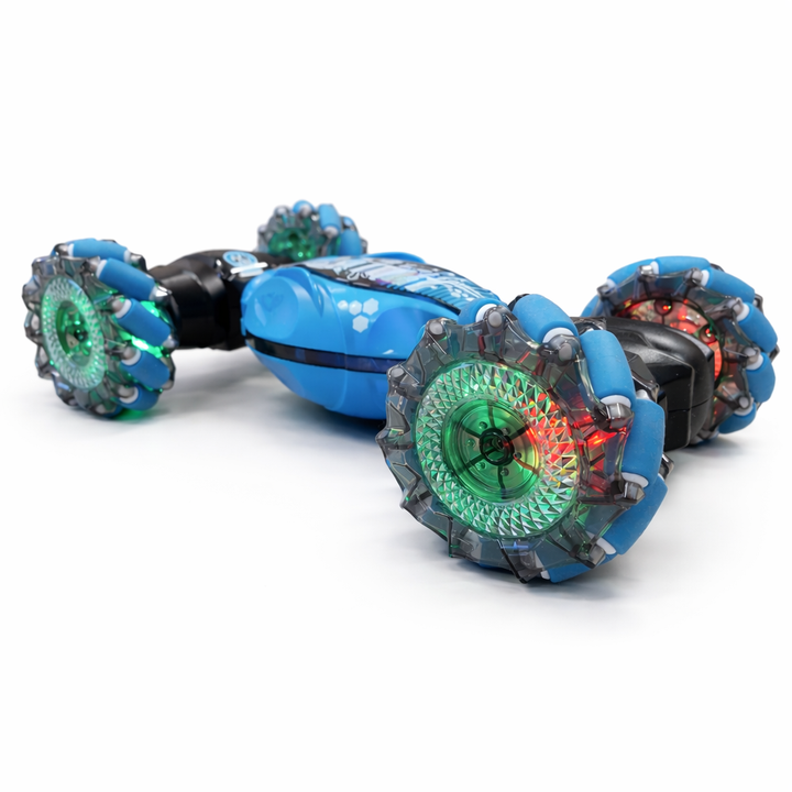 RC stuntauto met handbesturing en oplichtende wielen