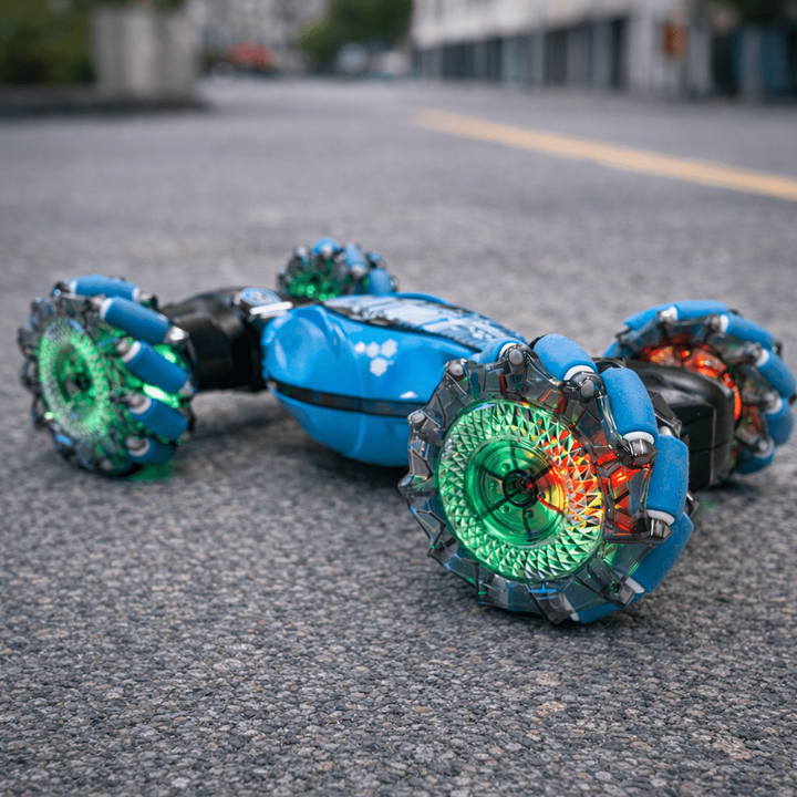 RC stuntauto met handbesturing en oplichtende wielen