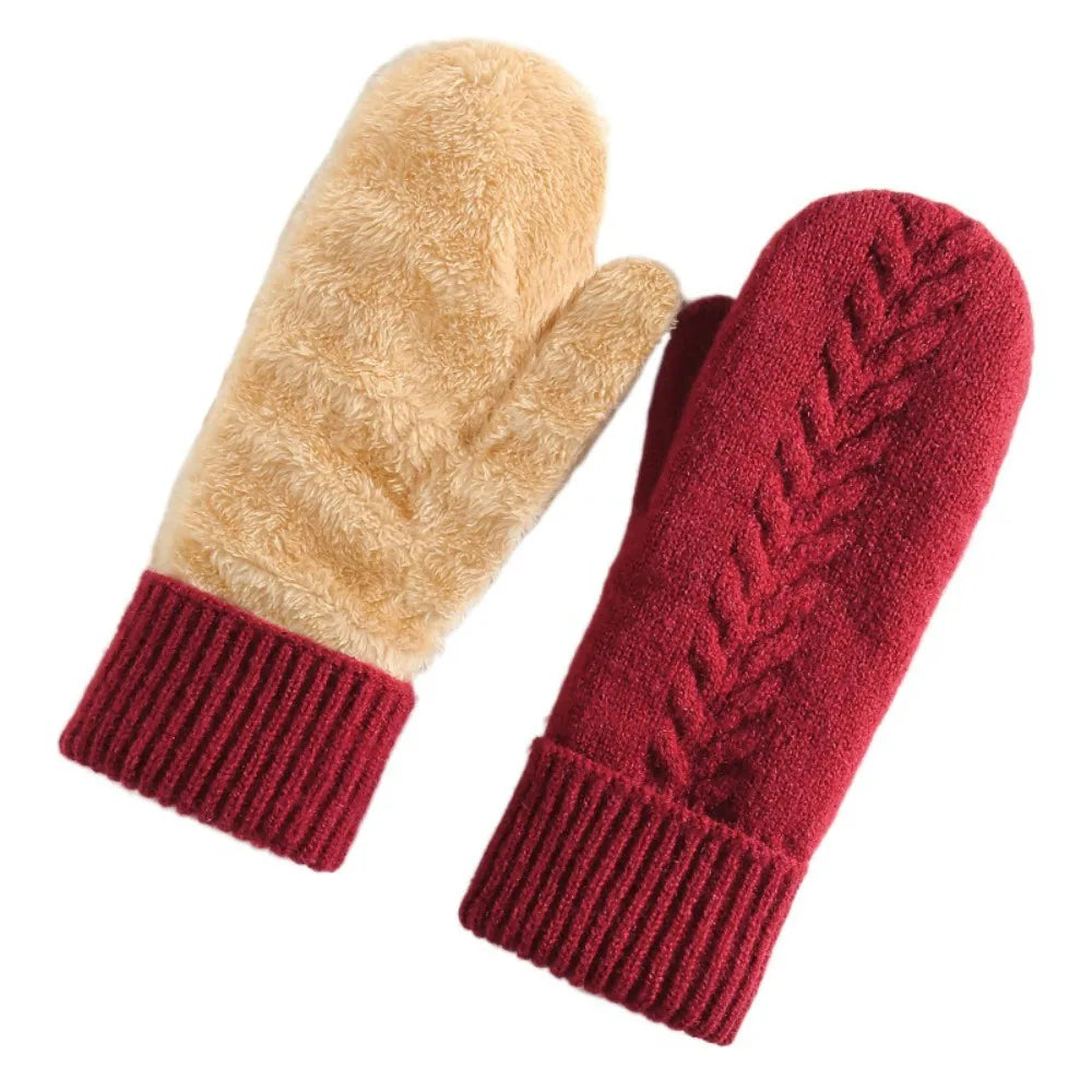 Dubbel laag fleece gevoerd winter wanten