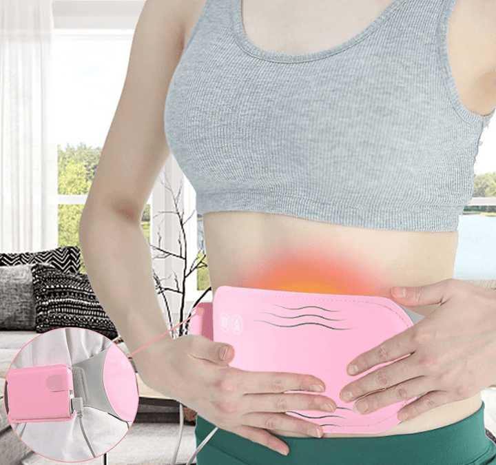 Oplaadbare warmteband voor buik en rug met vibratie
