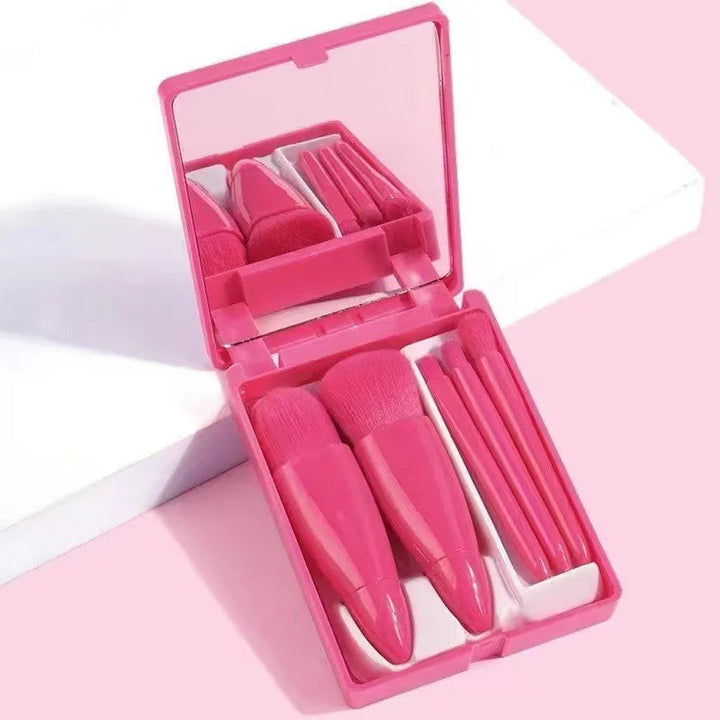 Mini make-upkwastenset met spiegeltje in een compact etui