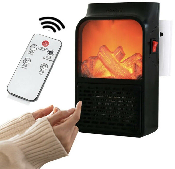 Hollevo™ Stopcontactkachel met vlameffect, afstandsbediening en timer
