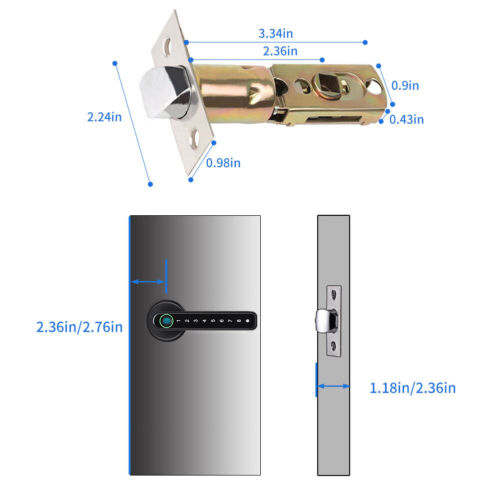 Hollevo™ Slim deurslot met vingerafdruk, app-bediening en code
