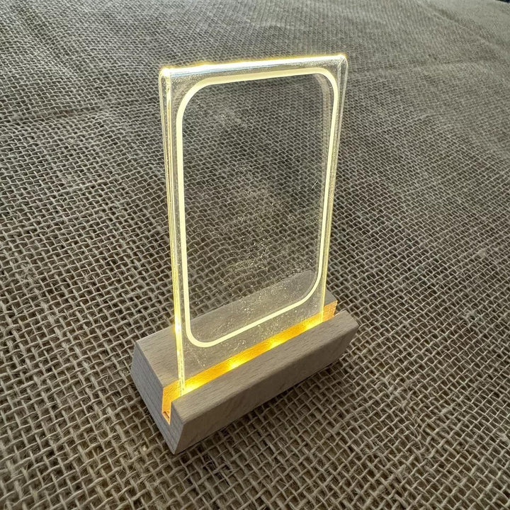 Verlichte fotolijst met drie vakken voor foto&