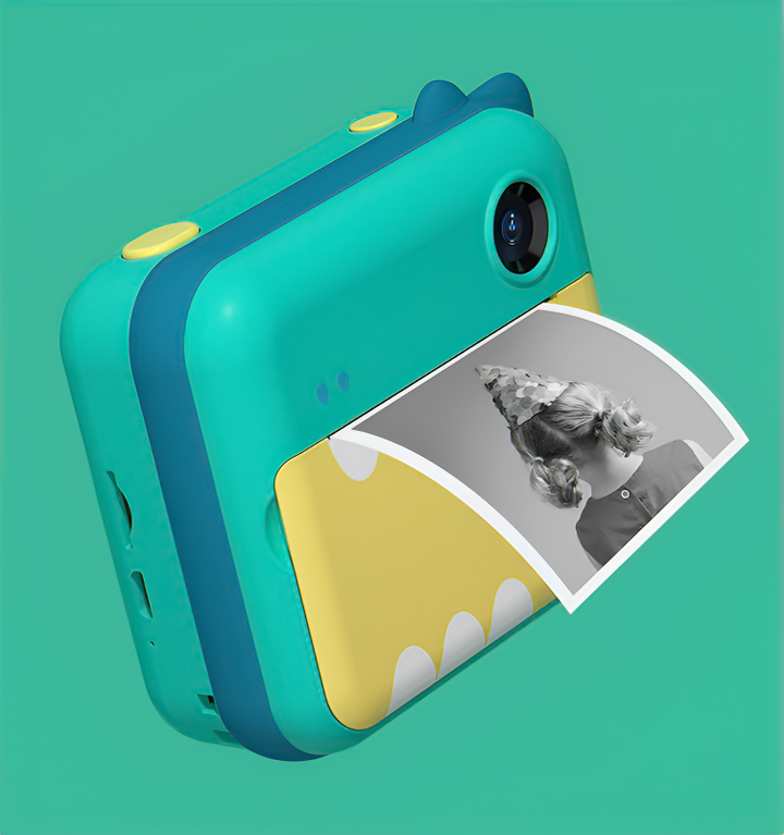 Kindercamera met directe fotoprint, twee 1080p-lenzen en scherm
