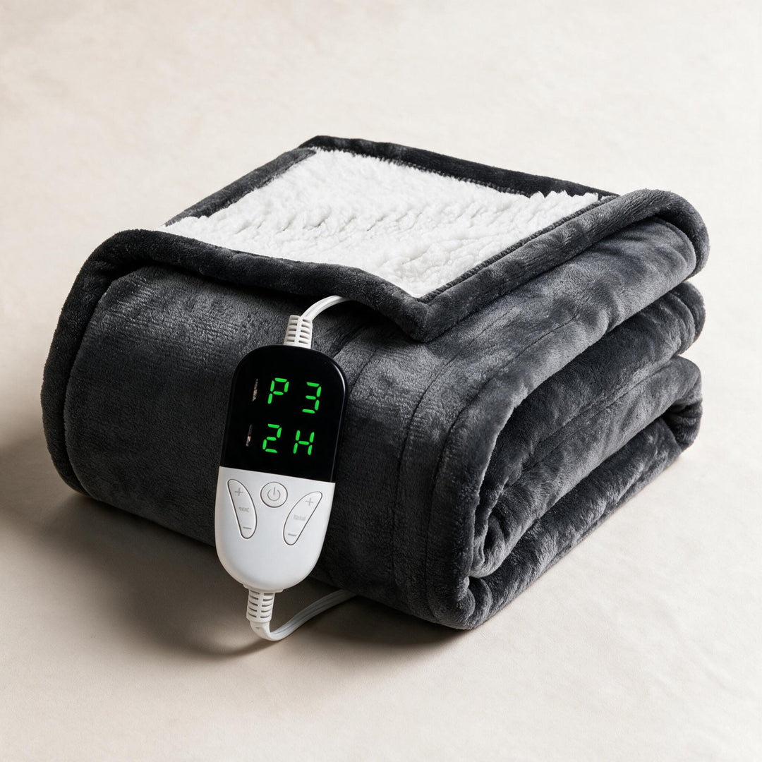 Hollevo™ Sherpa warmtedeken met 6 warmtestanden en timer