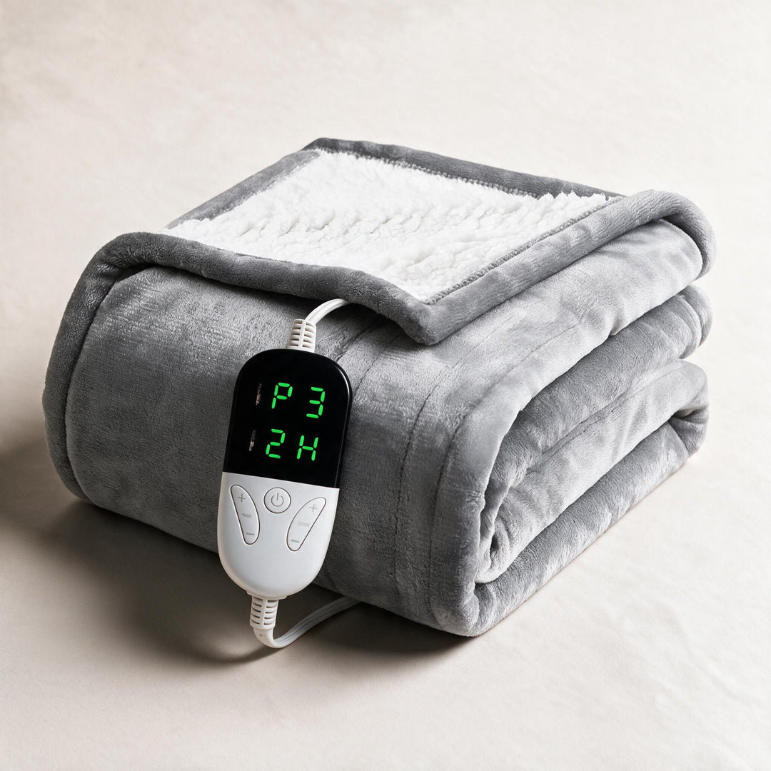 Hollevo™ Sherpa warmtedeken met 6 warmtestanden en timer