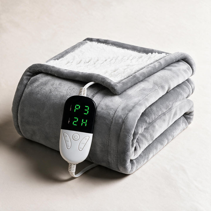 Hollevo™ Sherpa warmtedeken met 6 warmtestanden en timer