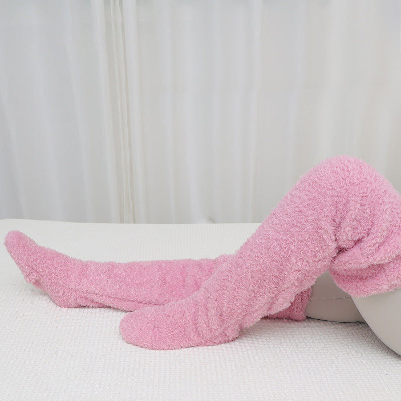 Pluizige beenwarmers voor knieën en dijen, zonder voet