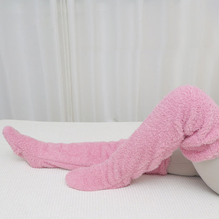 Pluizige beenwarmers voor knieën en dijen, zonder voet