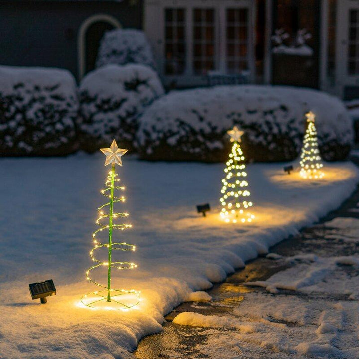 Op zonne-energie metaal kerstboomdecoratie