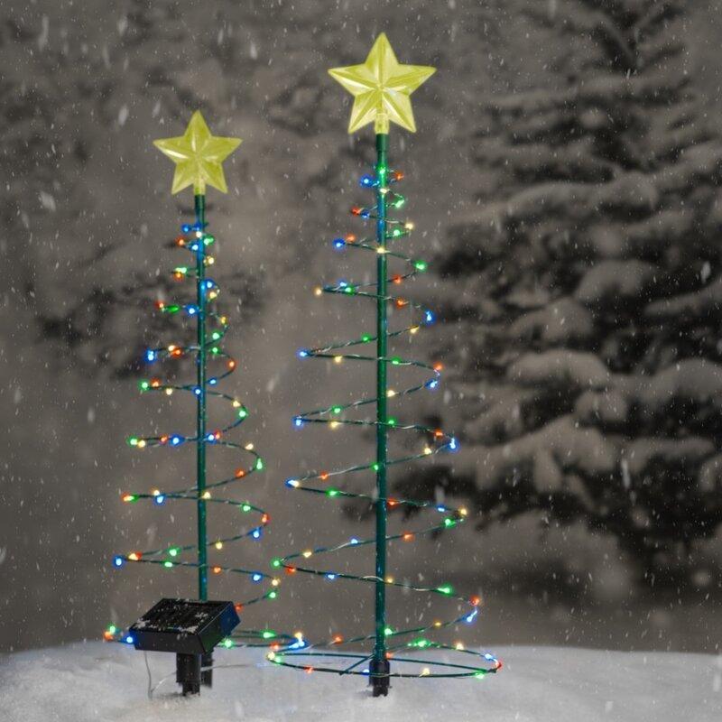Op zonne-energie metaal kerstboomdecoratie