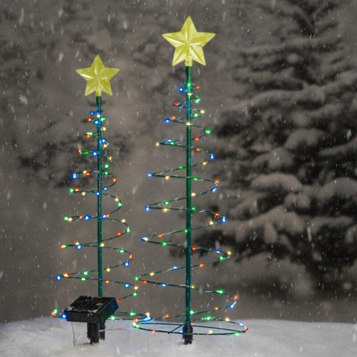 Op zonne-energie metaal kerstboomdecoratie