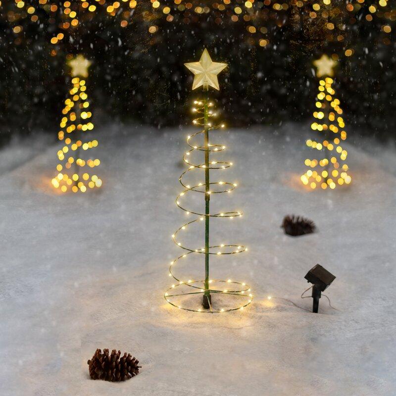 Op zonne-energie metaal kerstboomdecoratie