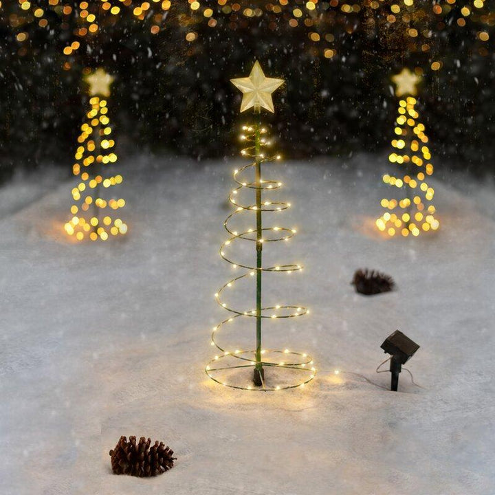 Op zonne-energie metaal kerstboomdecoratie