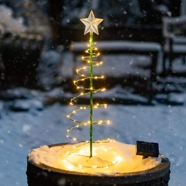Op zonne-energie metaal kerstboomdecoratie