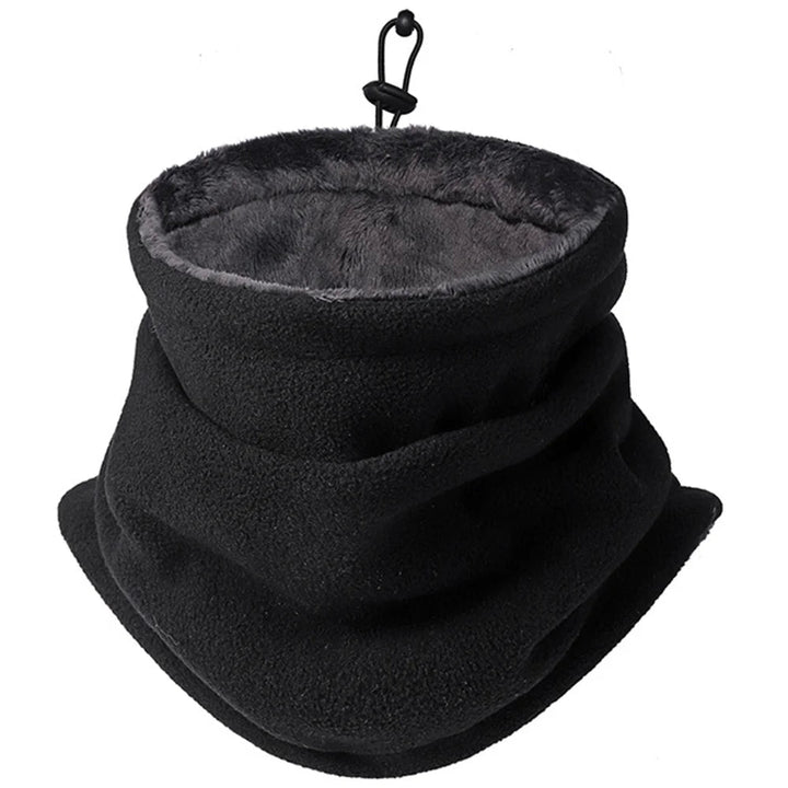 Zachte fleece bivakmuts en nekwarmer met verstelbare gesp