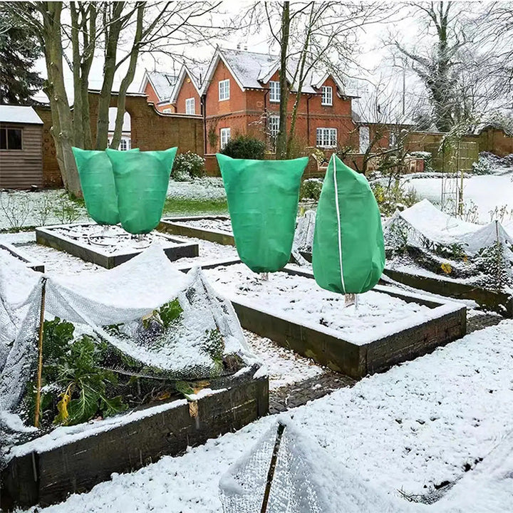 Vorstbeschermhoes voor planten met trekkoord