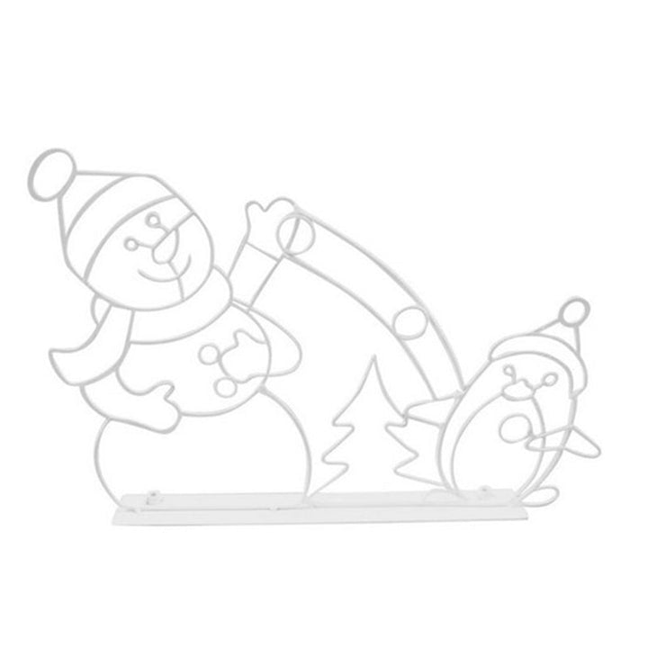 Bewegend LED snowball fight licht | buiten sneeuwpop &amp; pinguïn kerstdecoratie