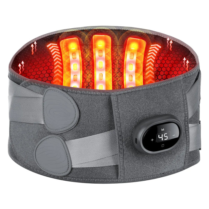 Hollevo™ Draadloze warmtegordel voor je rug met vibratie en rood licht