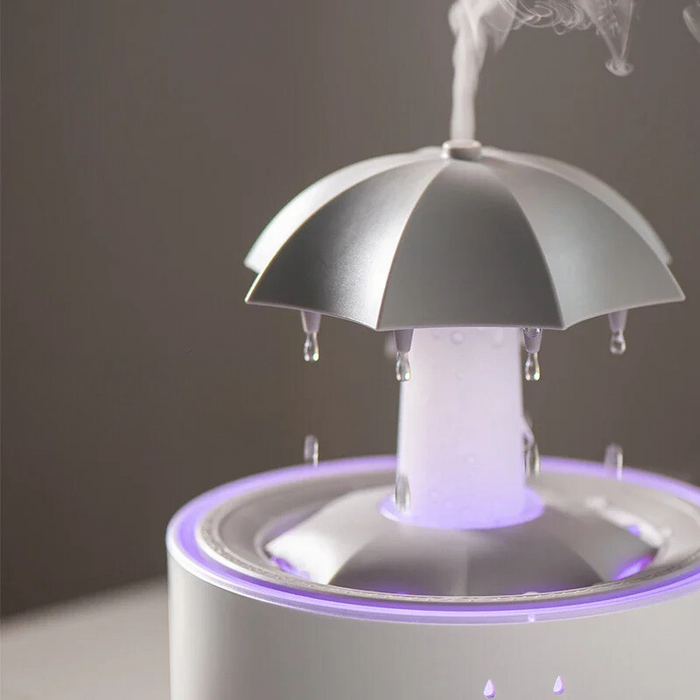 Hollevo™ Luchtbevochtiger en aromadiffuser in parapluvorm met led