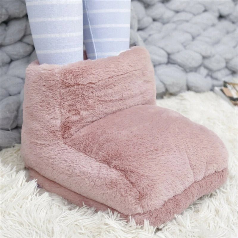 Voet verwarmer kussen in zacht pluche stof