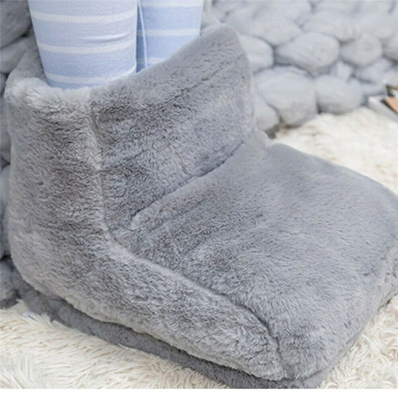 Voet verwarmer kussen in zacht pluche stof