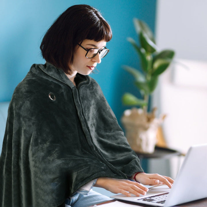 Hollevo™ Draagbare USB-warmtedeken met rits en fleece