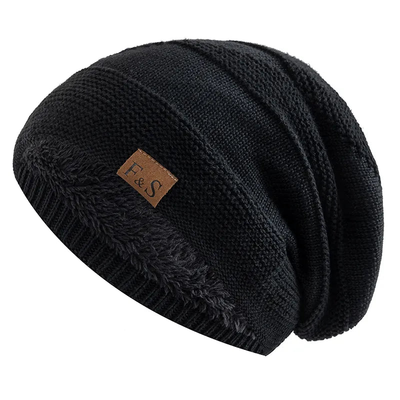 Luna warm winter muts – zacht gebreid met fleecevoering