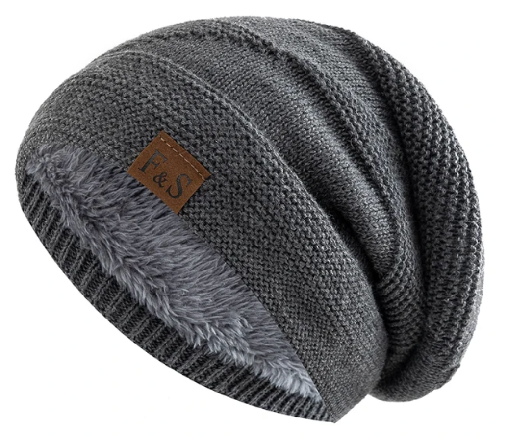 Luna warm winter muts – zacht gebreid met fleecevoering