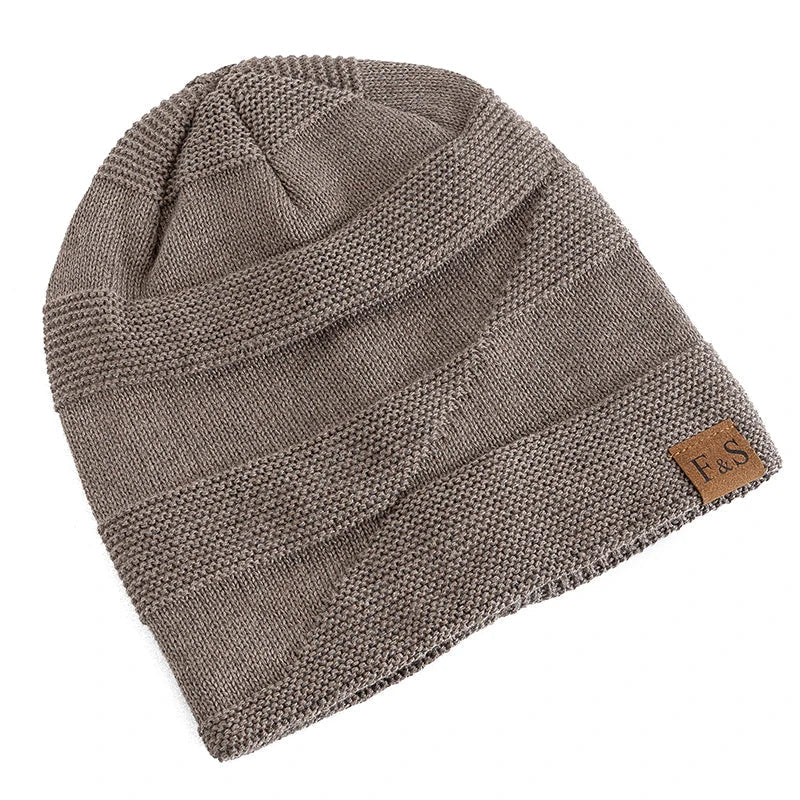 Luna warm winter muts – zacht gebreid met fleecevoering