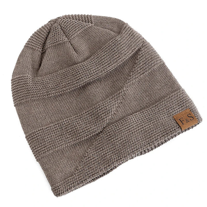 Luna warm winter muts – zacht gebreid met fleecevoering