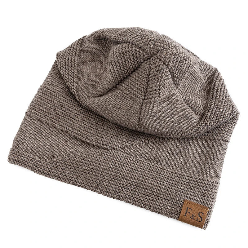 Luna warm winter muts – zacht gebreid met fleecevoering
