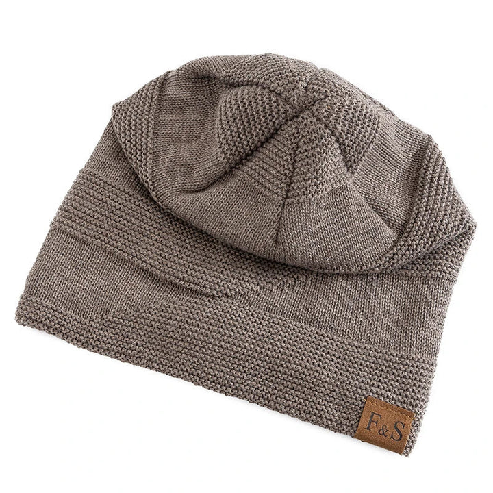 Luna warm winter muts – zacht gebreid met fleecevoering
