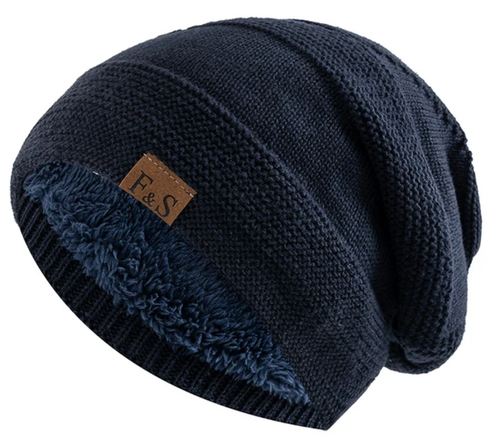Luna warm winter muts – zacht gebreid met fleecevoering