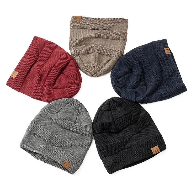 Luna warm winter muts – zacht gebreid met fleecevoering