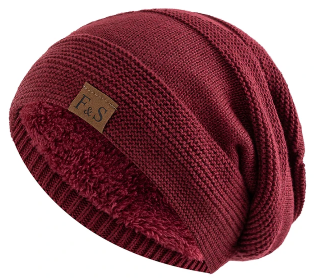 Luna warm winter muts – zacht gebreid met fleecevoering