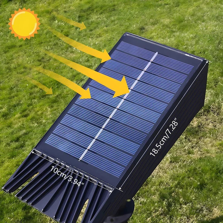 Solar LED-tuinspot met zoomlens en RGB-licht