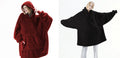 Hollevo™ Oversized deken-hoodie van dikke dubbelzijdige fleece met zak