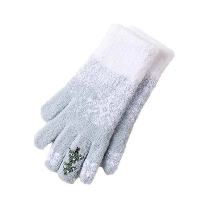 Hollevo™ Kerst vingerloze handschoenen met klep en fleecevoering