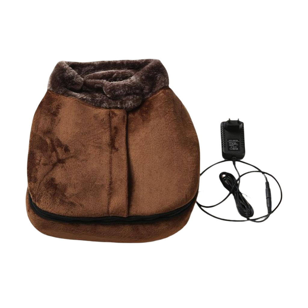 Dames elektrisch voet massageapparaat machine met shiatsu trilling warmte en pluche verwarmd verwarmer spa