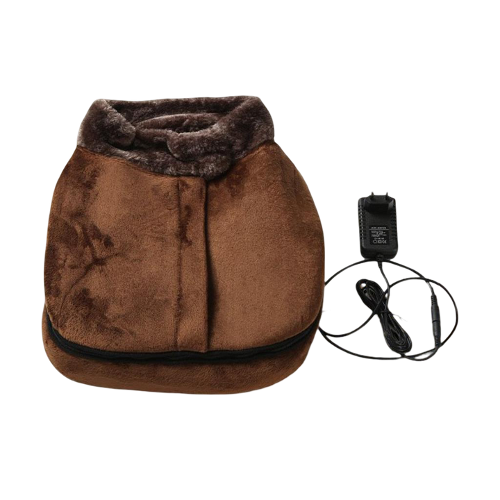 Dames elektrisch voet massageapparaat machine met shiatsu trilling warmte en pluche verwarmd verwarmer spa