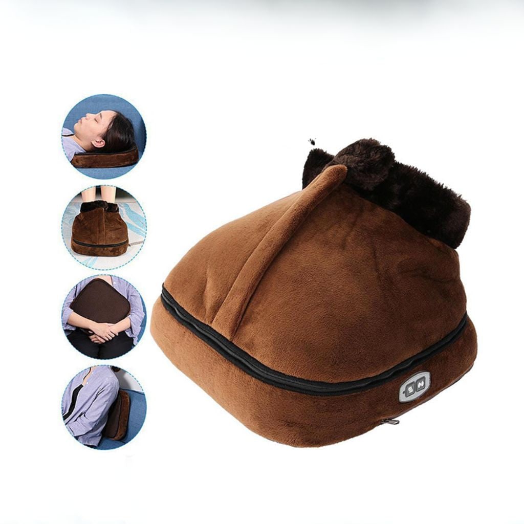 Dames elektrisch voet massageapparaat machine met shiatsu trilling warmte en pluche verwarmd verwarmer spa