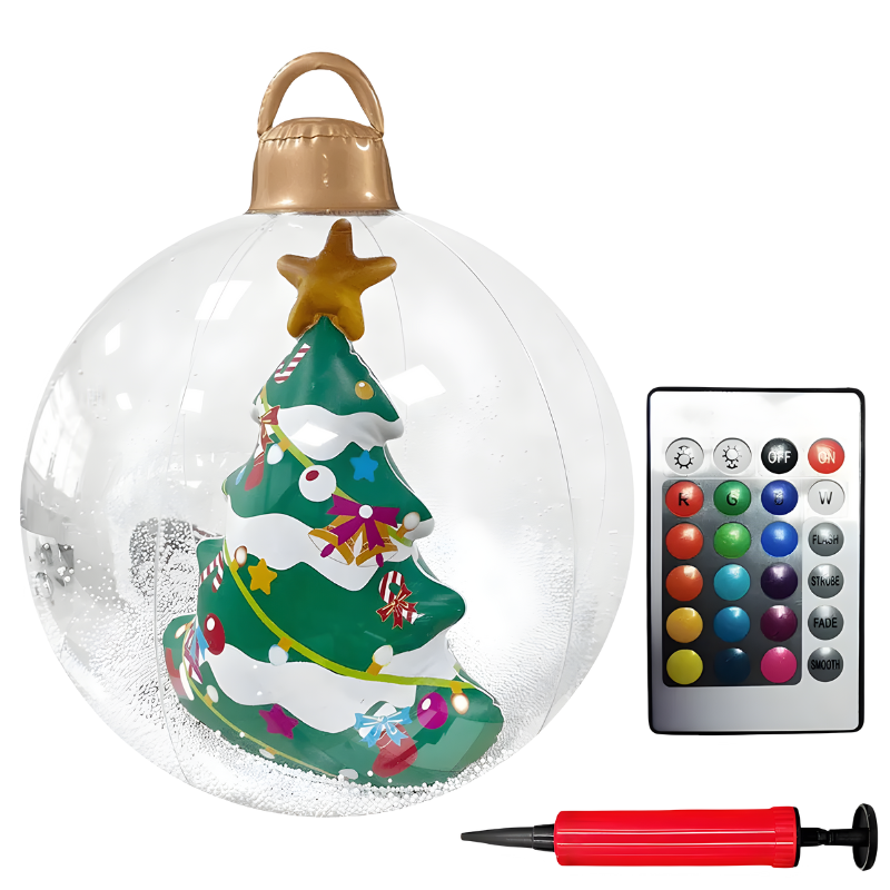 Buiten PVC kerstdecoratie met kleurrijk LED-verlichting